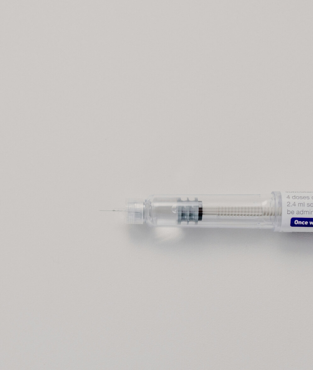 A prefilled syringe used for medical drug delivery
