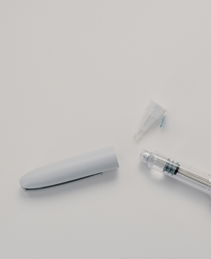 A prefilled syringe used for medical drug delivery